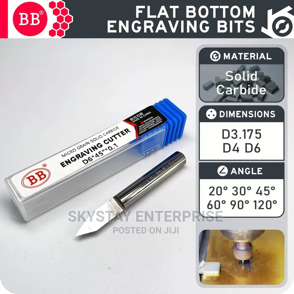 V Bit Engraving Bit CNC Bit 3mm/6mm Shank