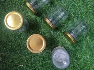 Half Dozenglass/Jam Jar 100ml With Gold Lids With Seals