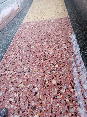 Red White Cement Terrazzo
