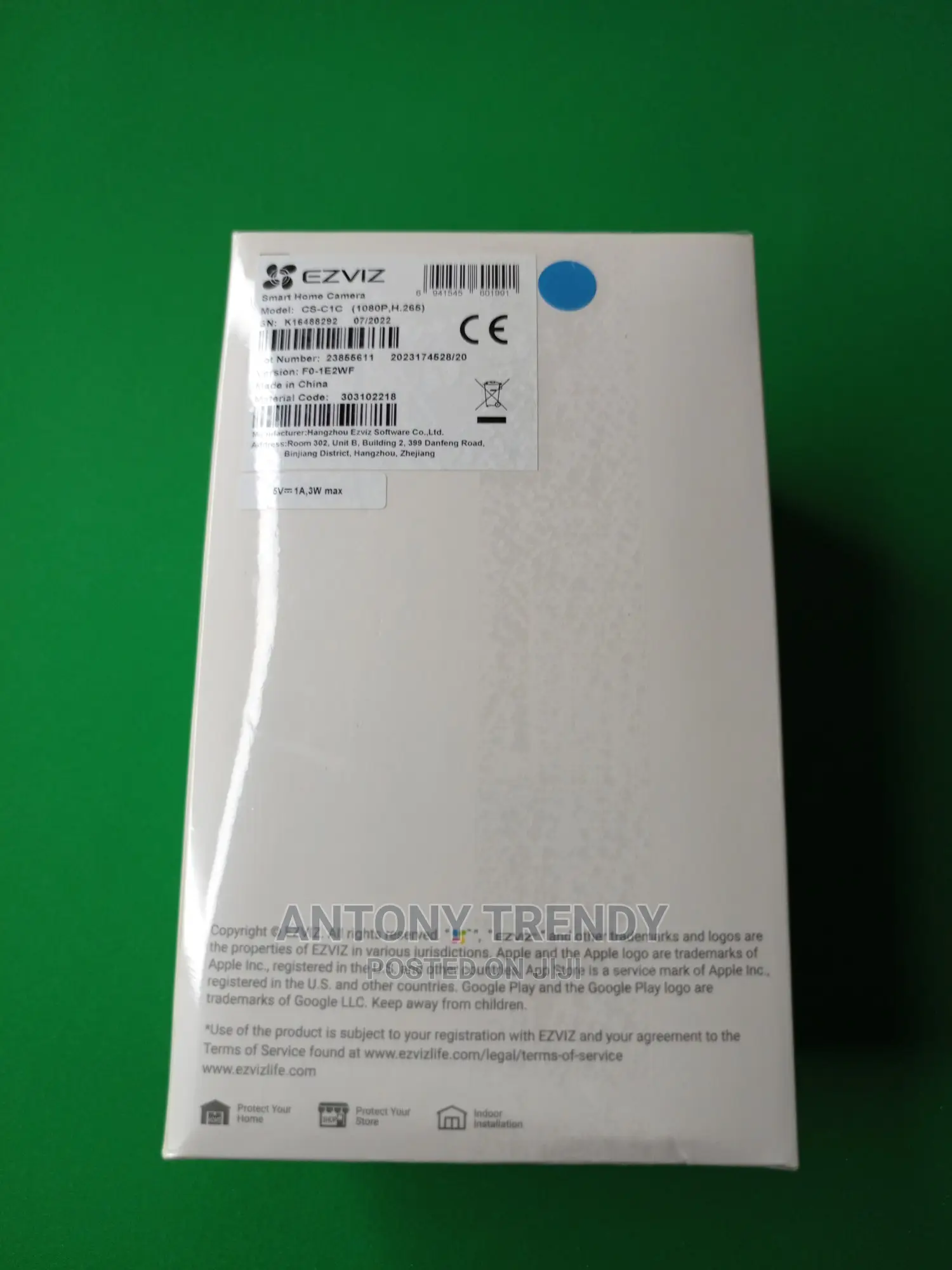 EZVIZ C1c-B Smart Home Camera 2.8mm (91°) Fixed Lens