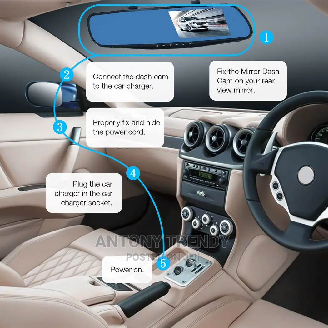 4.3 Inch Car DVR Mirror Car