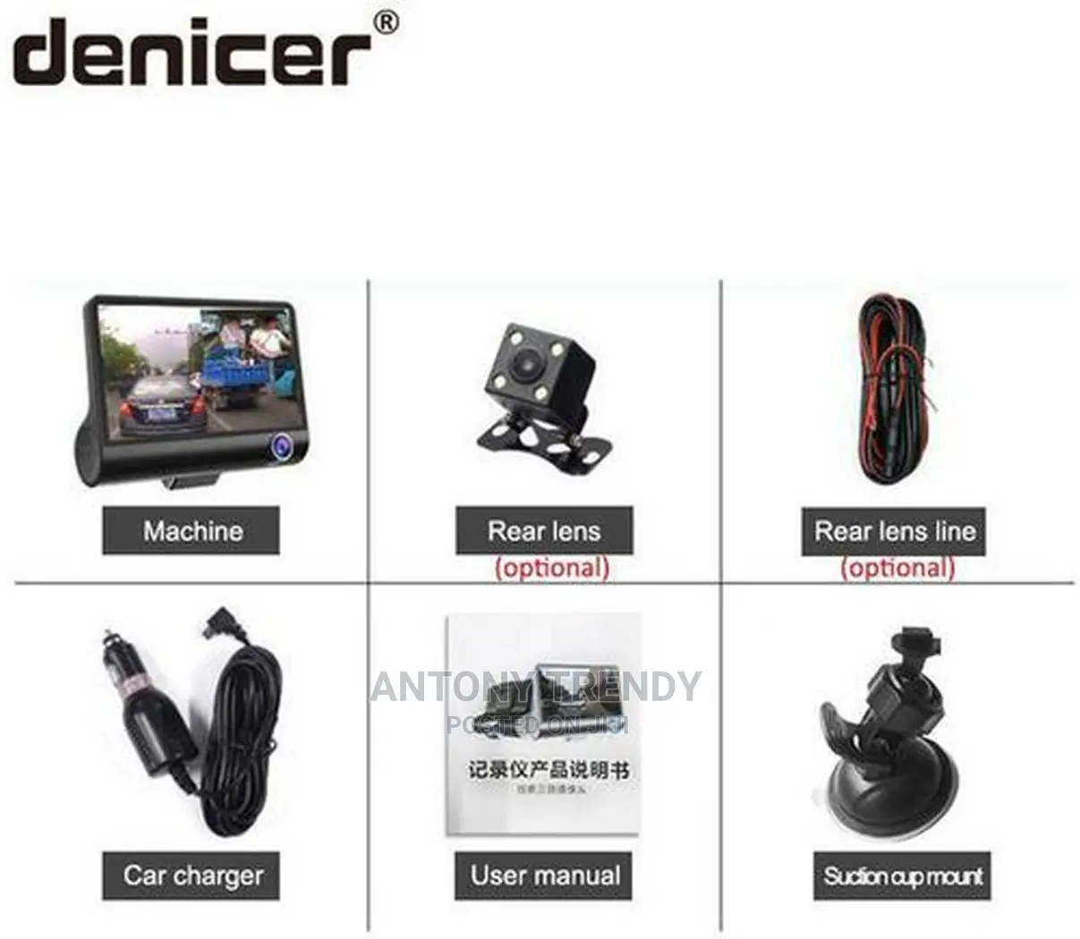 Video Recorder Rear Camera Dual Dash Cam