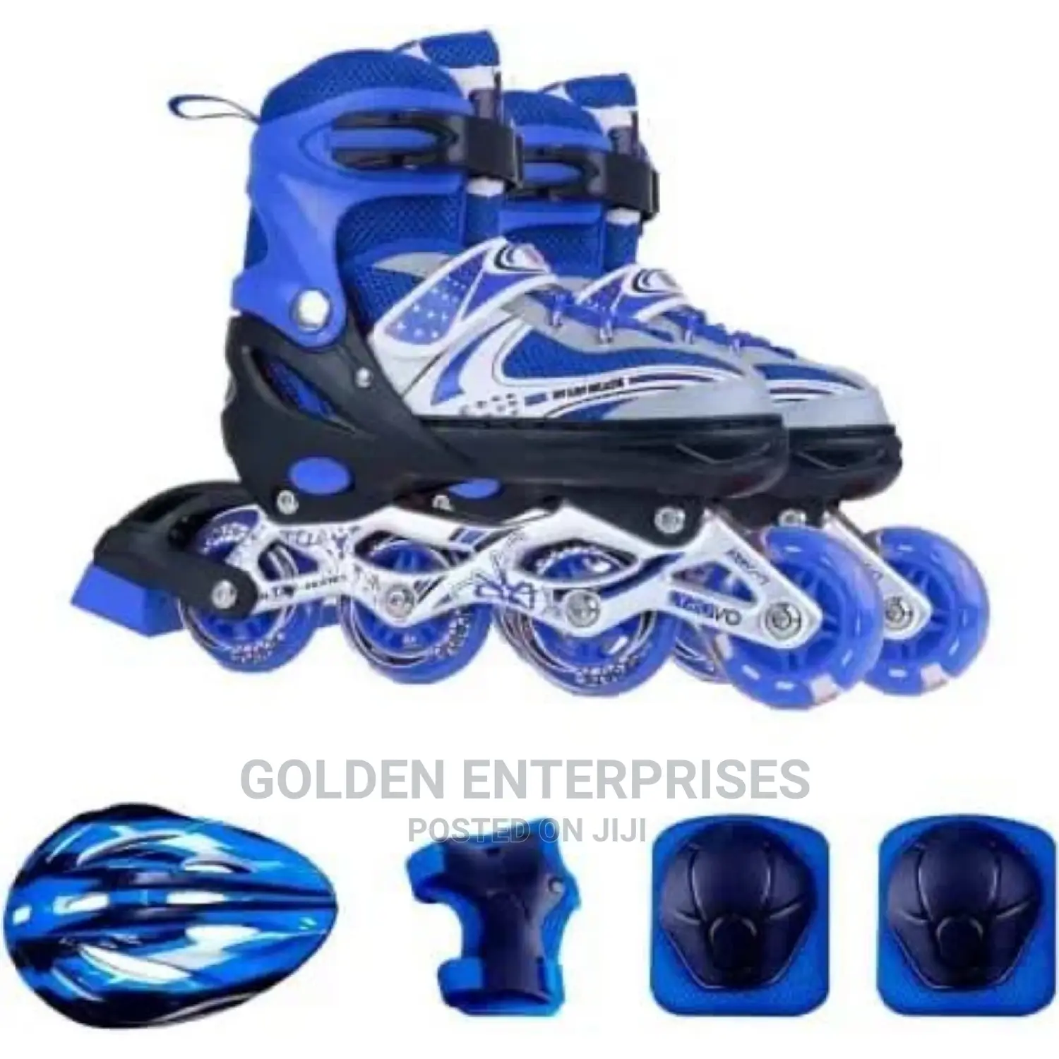 Skating Shoes With Guards and Helmets
