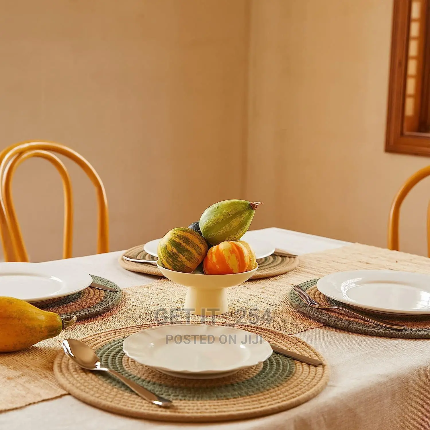 Round Woven Placemats Table Mats Set of 6 Large