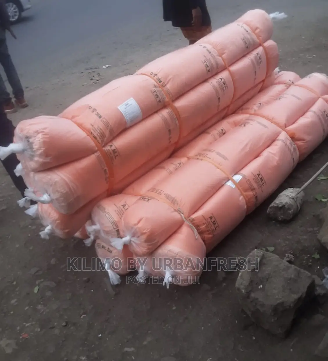 Fishing Net Rolls 100sqm. Orange in Colour.