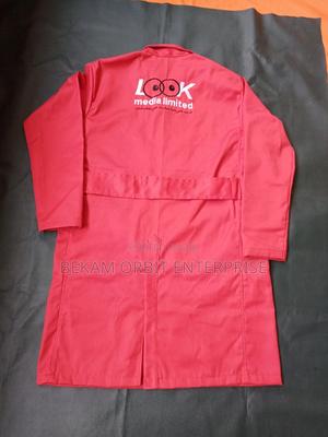 Embroidered Cotton Twill Red Dustcoats - main view