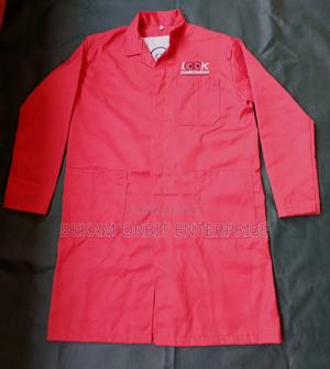 Red Urban-Style Twill Work Dustcoat - main view