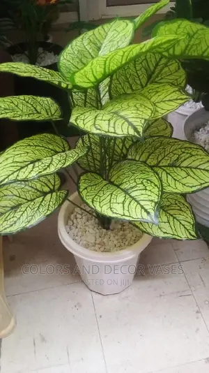 Artificial Plant and Plastic Vase
