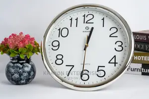 Silver Shiny Wall Clock