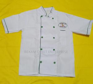 Embroidered White Chef Jacket - main view