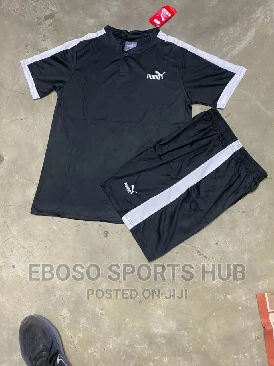 Puma Football Uniform With Stripes