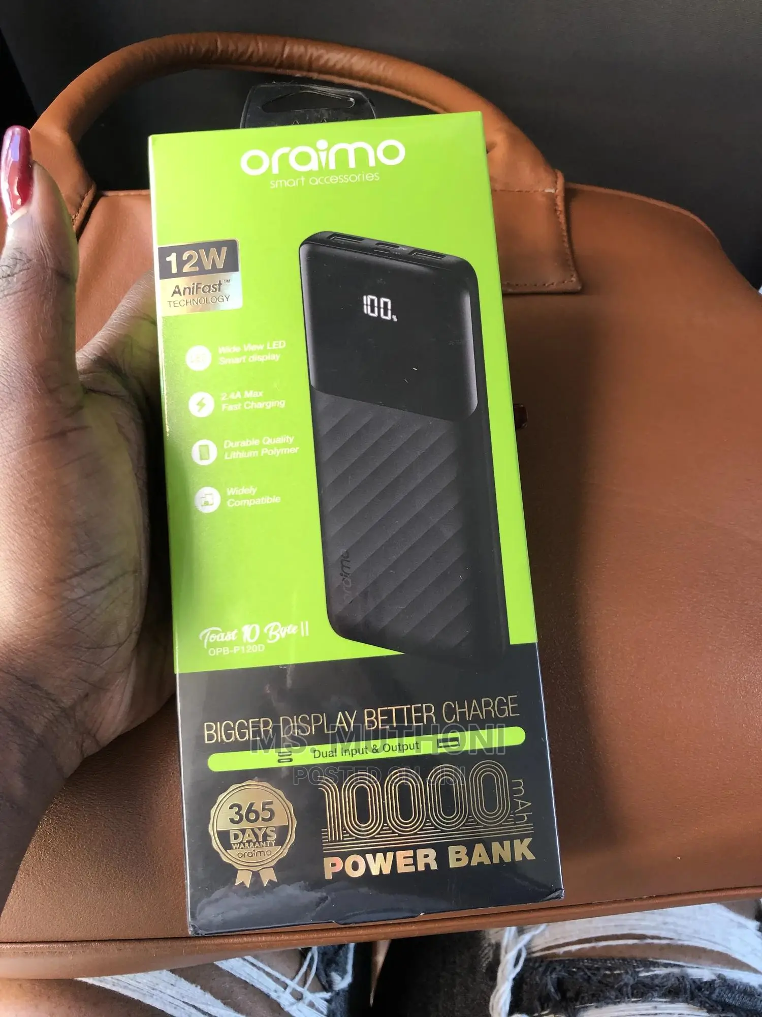 Original Oraimo 10,000 Mah Power Bank