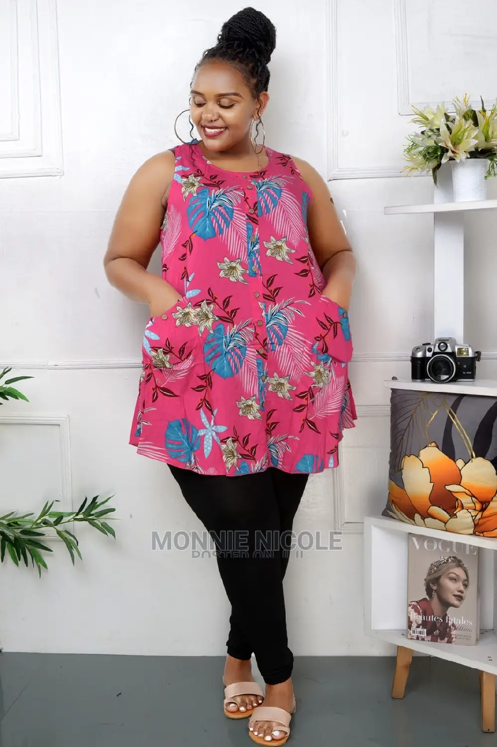 Floral Top Dress/ Breastfeeding Friendly/ Free Size