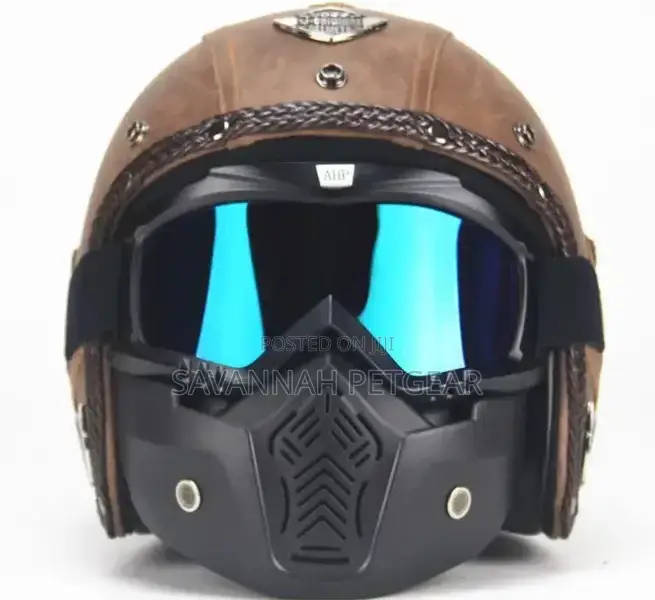 Open Face Helmet Motorcycle Riding Safety Carbon Fiber