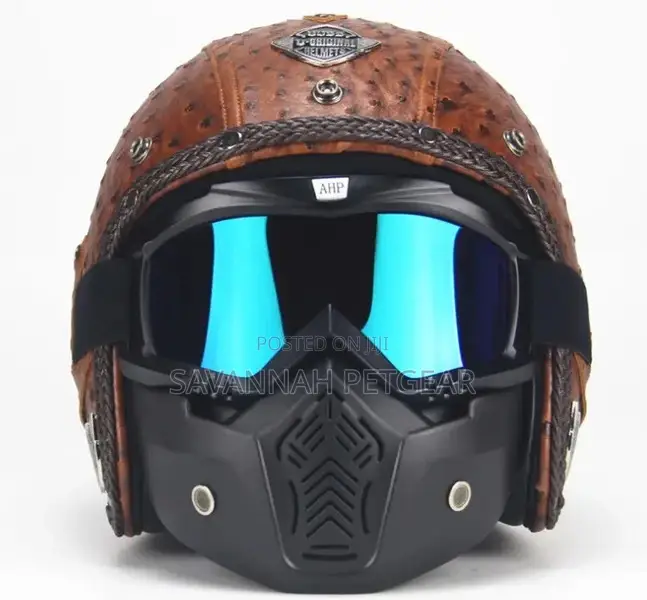 Open Face Helmet Motorcycle Riding Safety Carbon Fiber