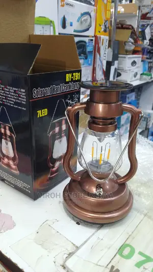 Solar Lamp Old Fashion Rechargeable Table Top LED Lamp