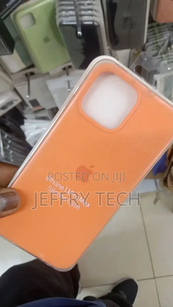 iPhone 13 Pro Max Case - Neon Orange Silicone Phone Cover |