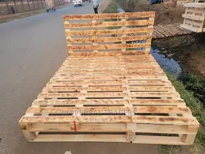 King Size 6*6 Pallet Bed With Tall Headboard -Pallet Bed 6*6
