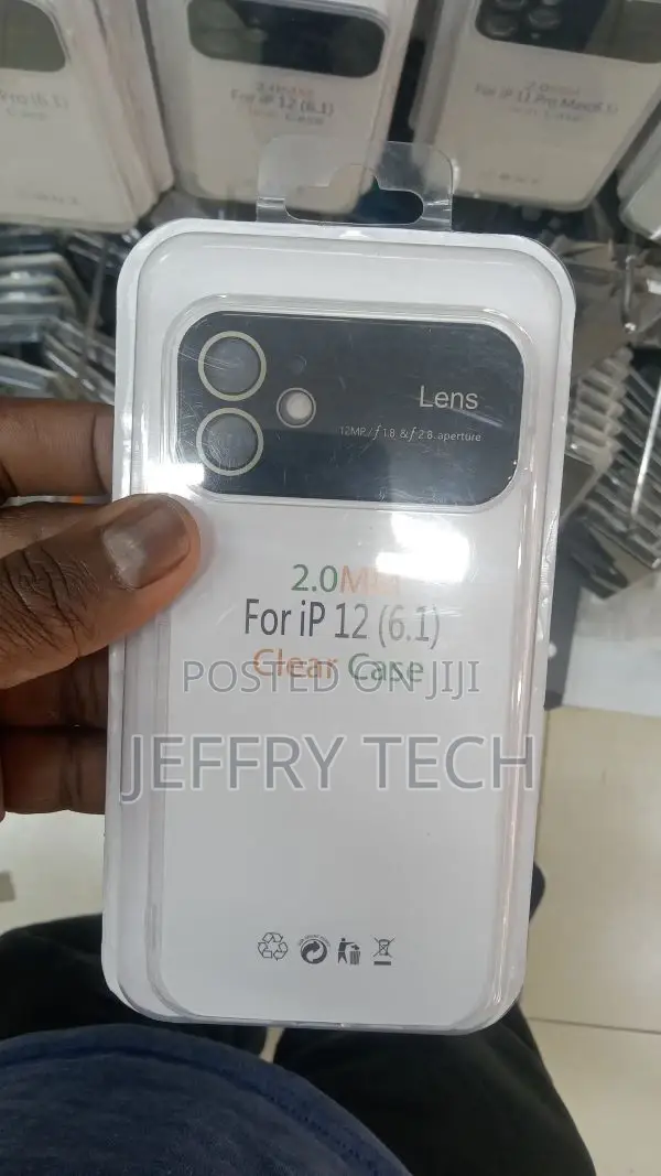 2mm Transparent Silicone Case With Camera Cover for iPhone12
