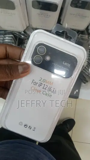 2mm Transparent Silicone Case With Camera Cover for iPhone12
