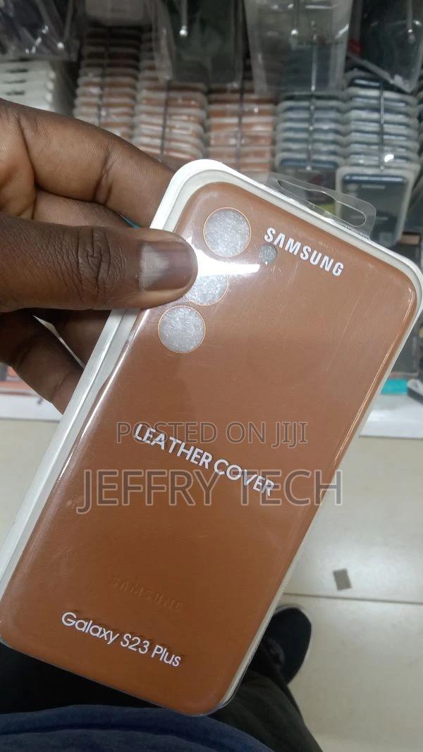 SAMSUNG Galaxy S23+ Plus Leather Phone Case, Premium Protect - thumbnail 2