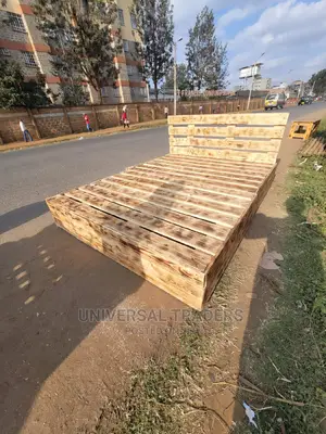 Pallets Bed With Big Drawers - 5*6 Pallet Bed With Storage