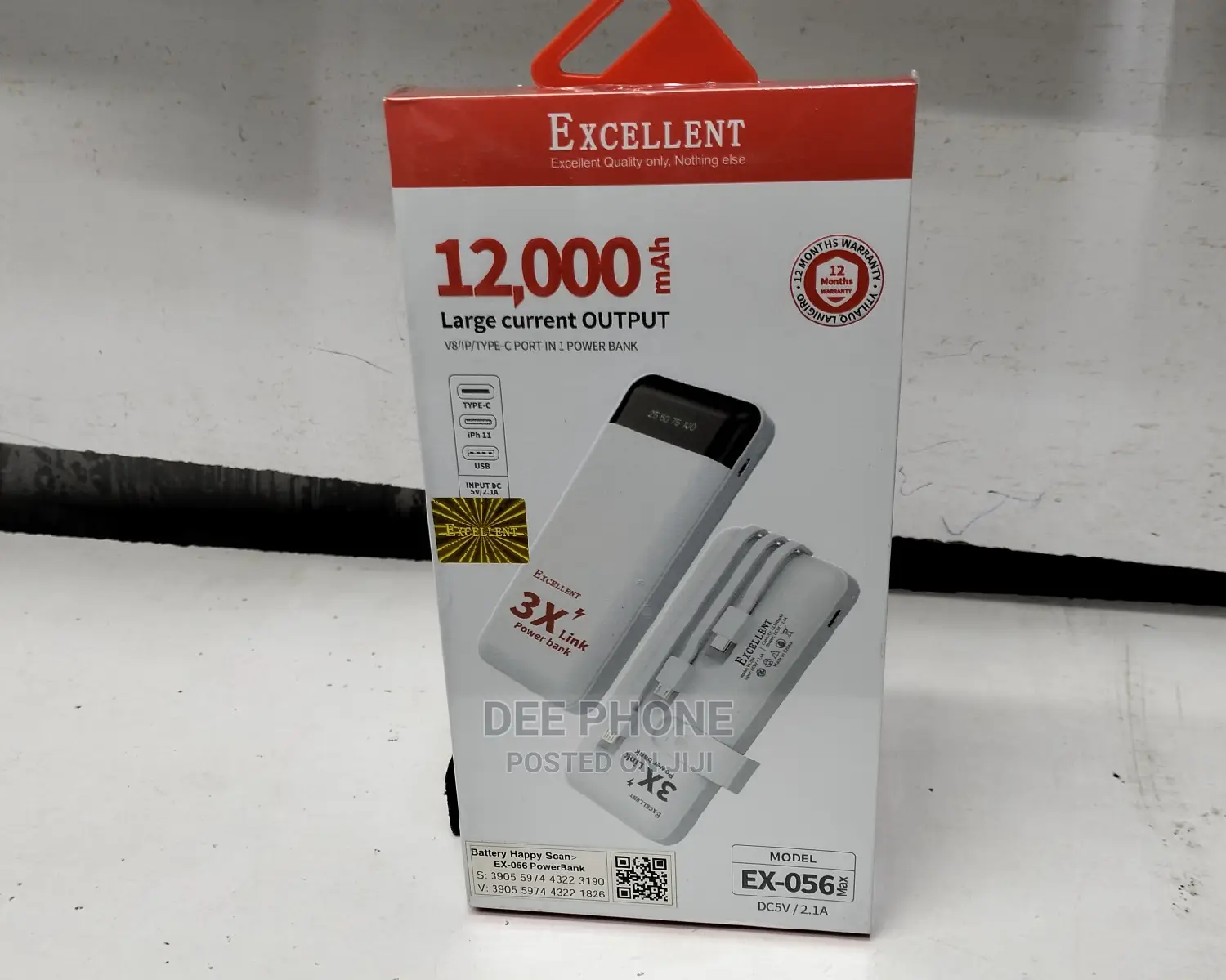 Excellent 12000mah Power Bank