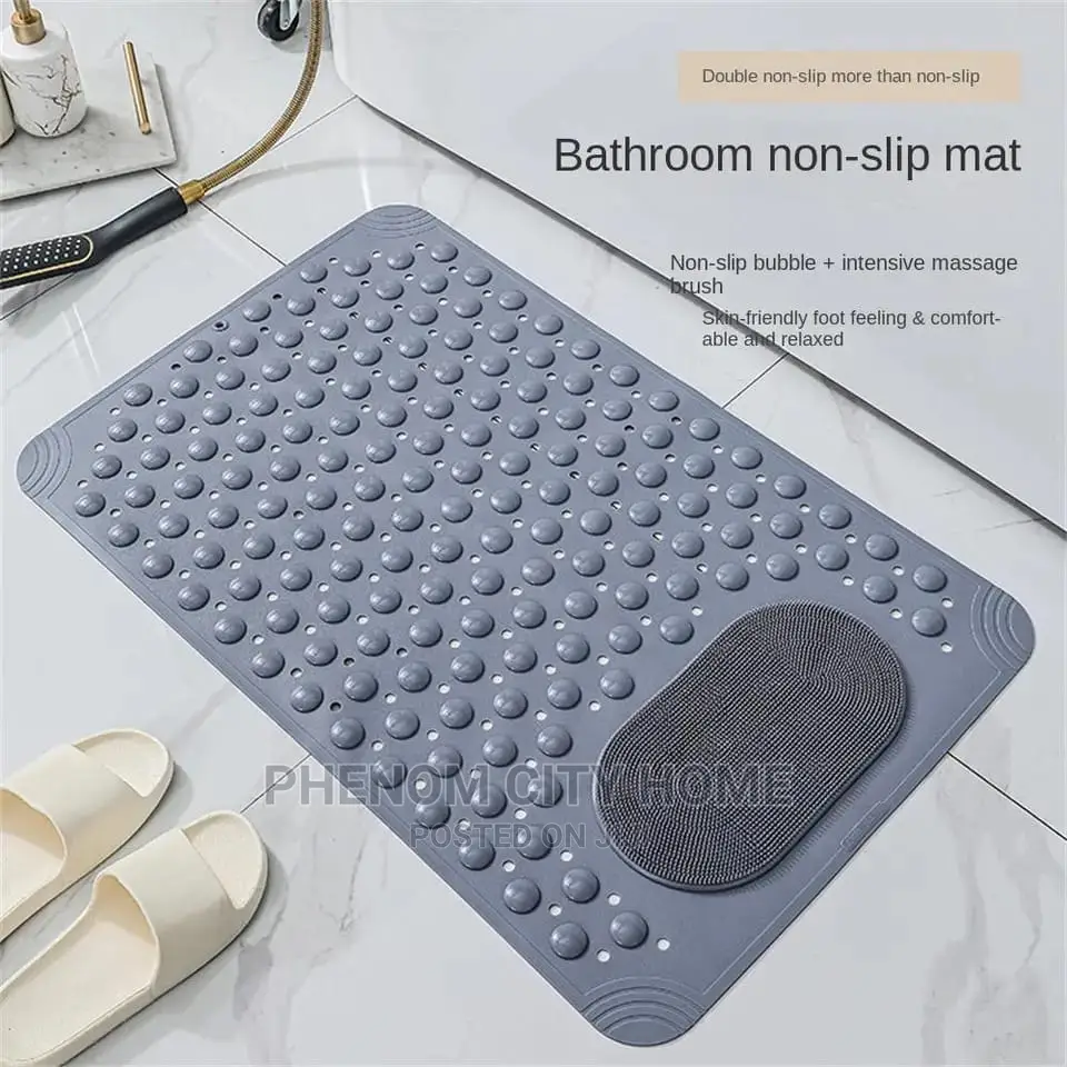 Antislip Bathroom Mat With Scrubber