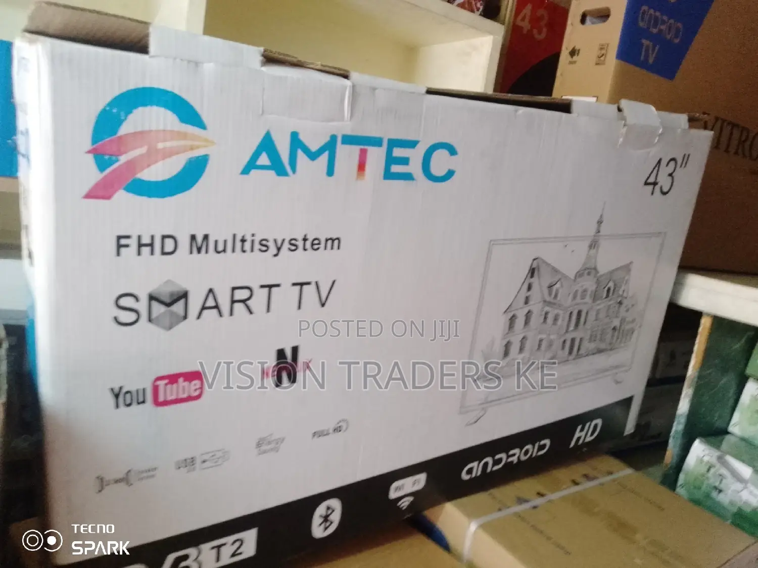 Amtec 43 Inch Smart Android Frameless With Youtube Netflix