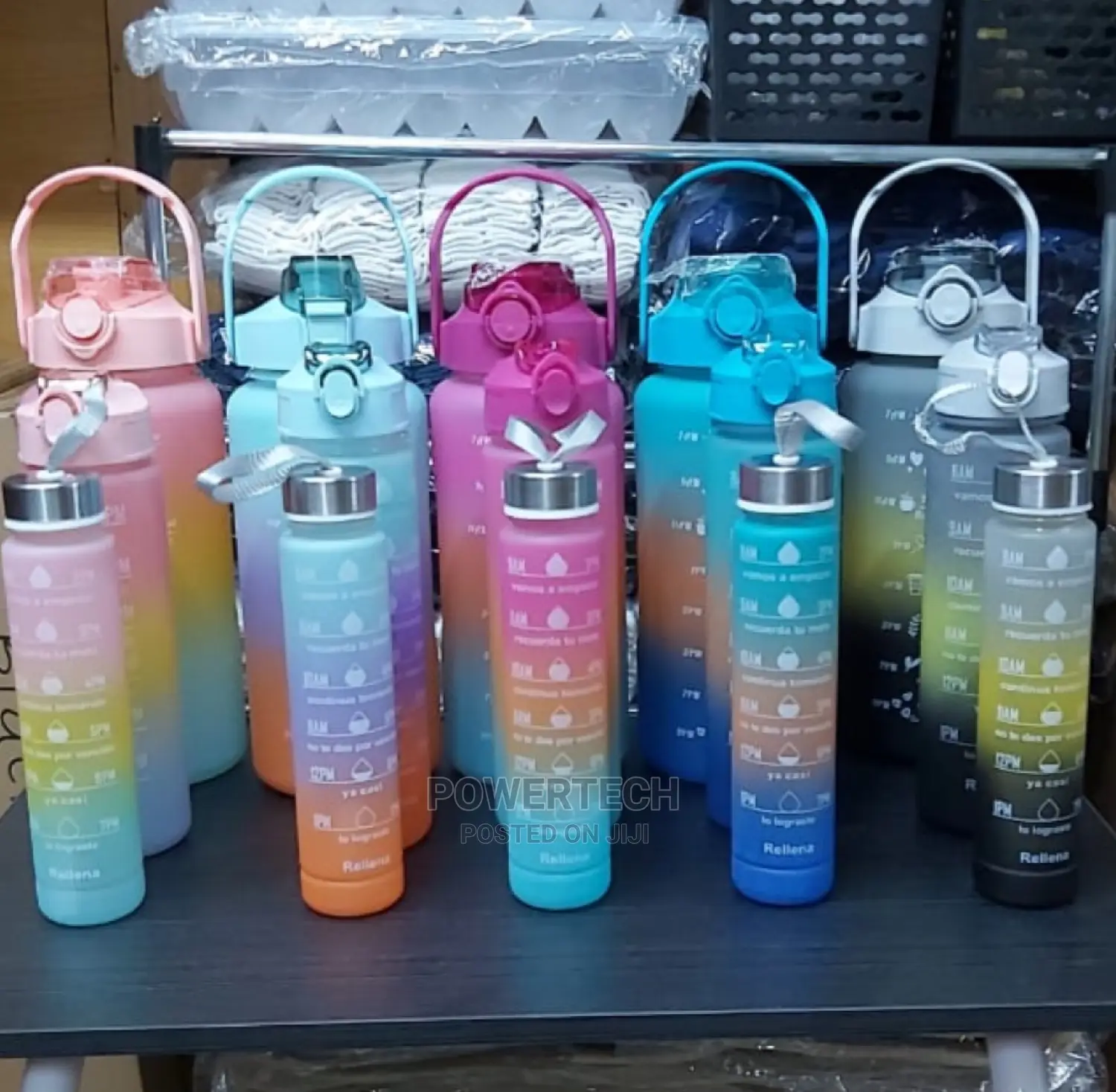 3 in 1 Motivational Water Bottle/ Water Bottle