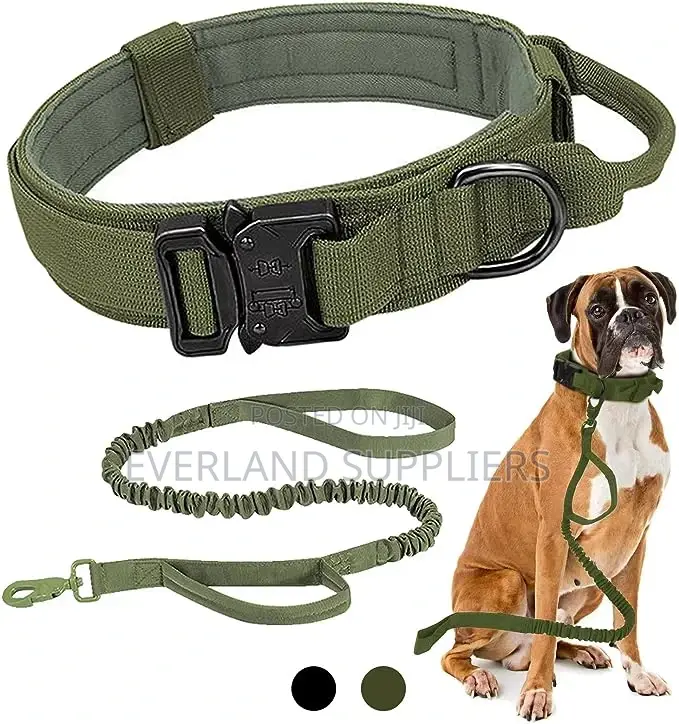 Heavy Duty Tactical Dog Collar and Leash