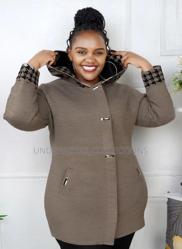 Checked Hoody Turkey High Quality Ladies Sweater