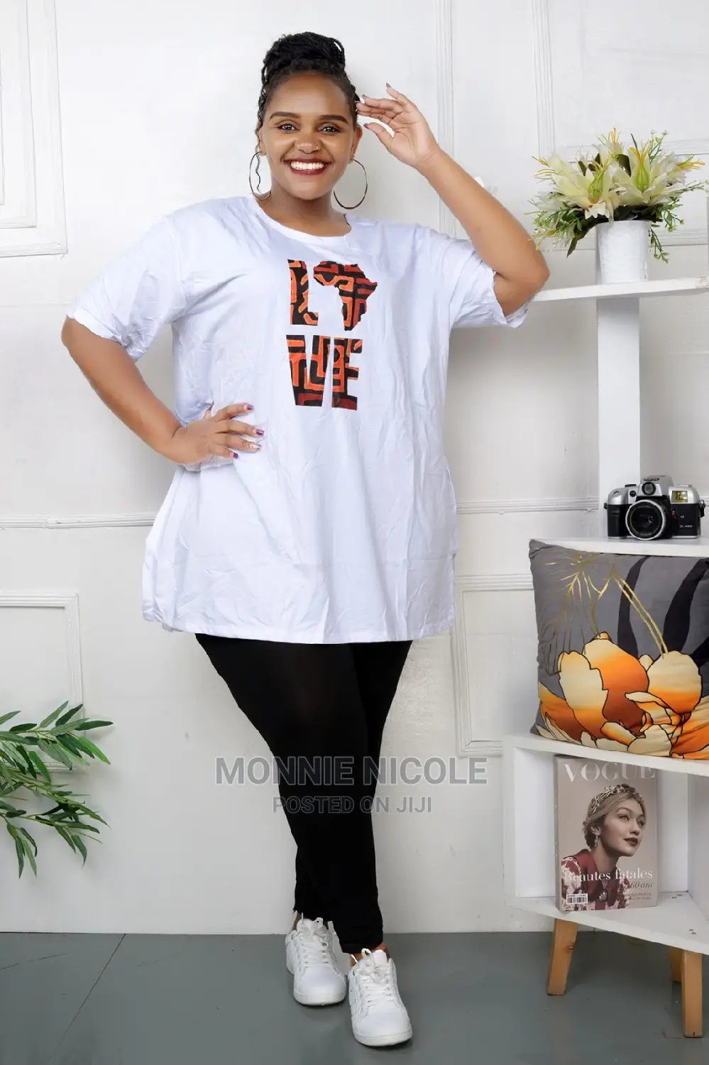 White Baggy T-shirts/Plus Size Tops/Maternity Tshirt