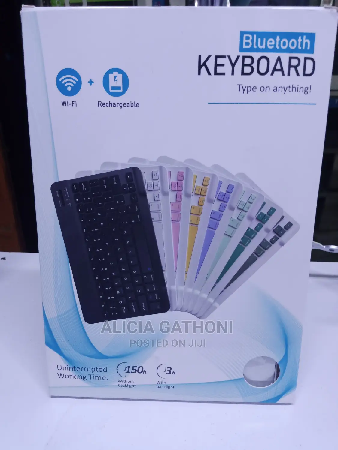 RGB Bluetooth Keyboard Rechargeable+Wifi