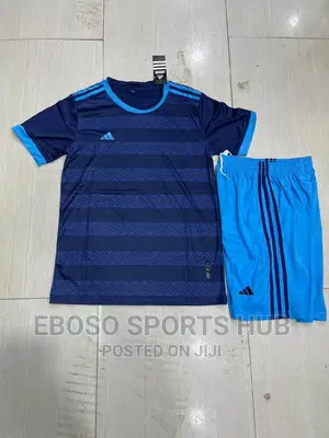 Blue New Adidas Football Uniform