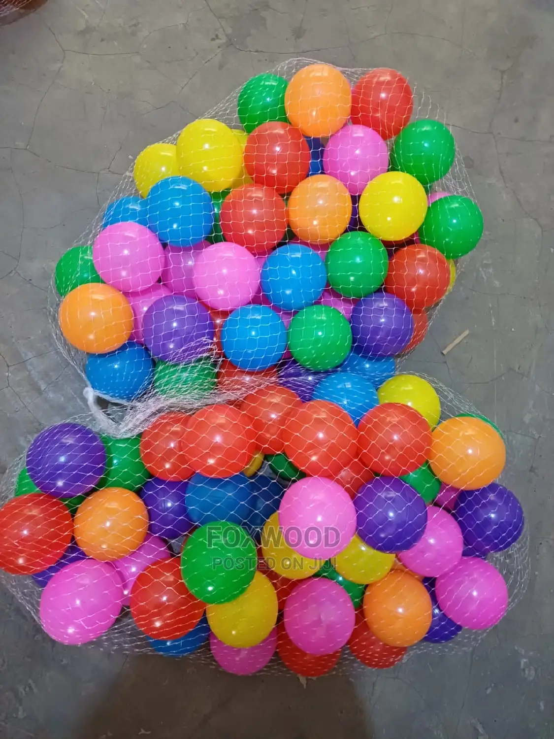Plastic Mini Play Balls Multi Vibrant Colors a Pack of 50pcs