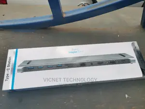 Usb-C 11 in 1 Dock Station With Hdmi,Vga,Lan,Usb,Audio, Sd