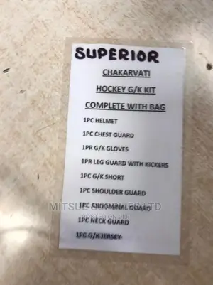 Chakarvarti Hockey Goalkeeper Kit Complete in Bag- Superior
