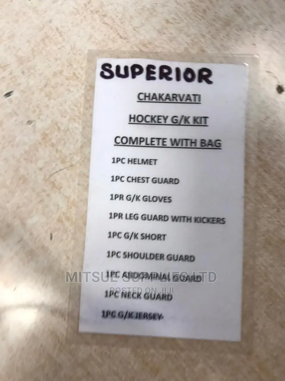 Chakarvarti Hockey Goalkeeper Kit Complete in Bag- Superior