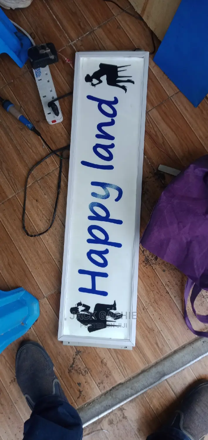Lightbox Sign Size 4f by 2.5f and 3d Sign