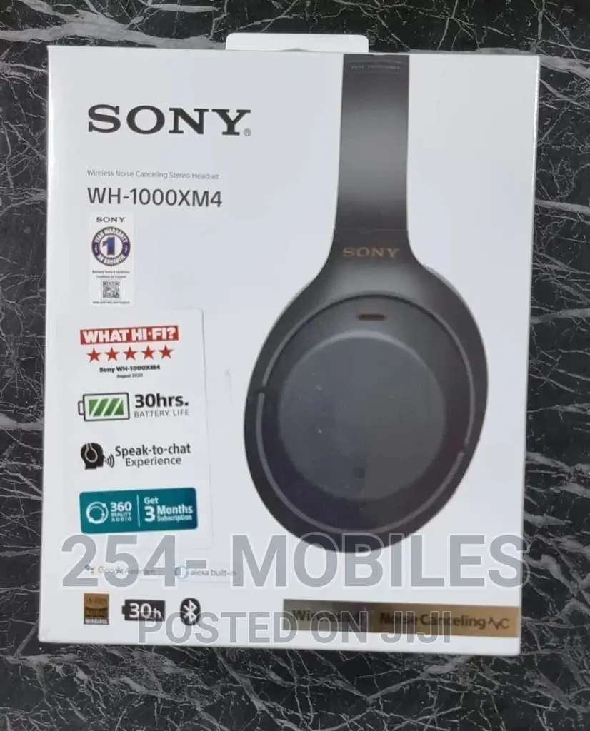 Sony Wh-1000xm4 Noise Cancelling Headphones Wireless