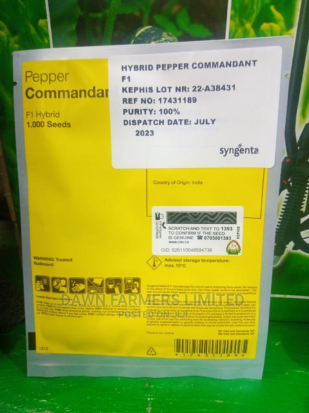 Commandant F1 Hybrid, Sweet Pepper 1000 Seed - thumbnail 2