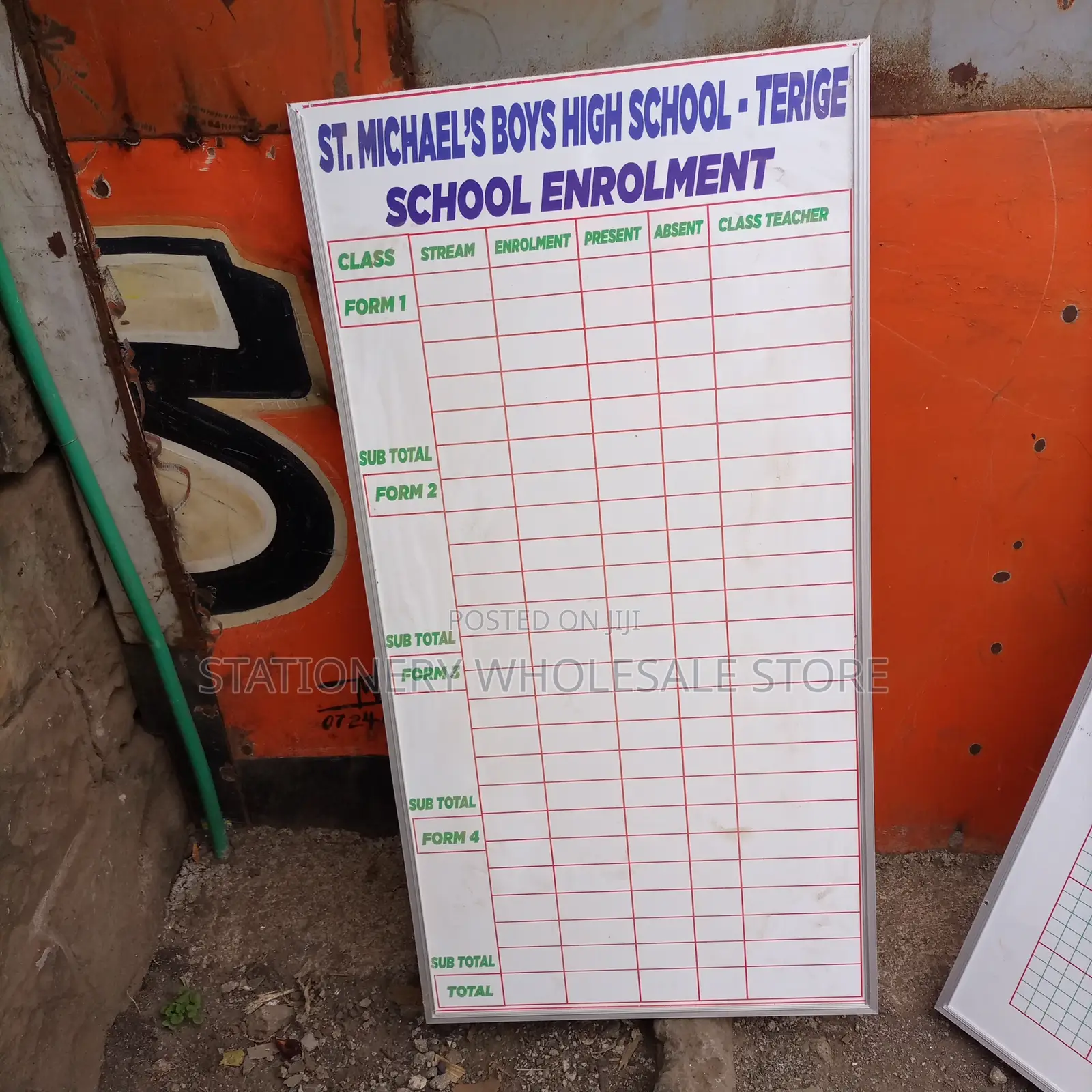 Enrollment Board for Schools 2ft X 4ft