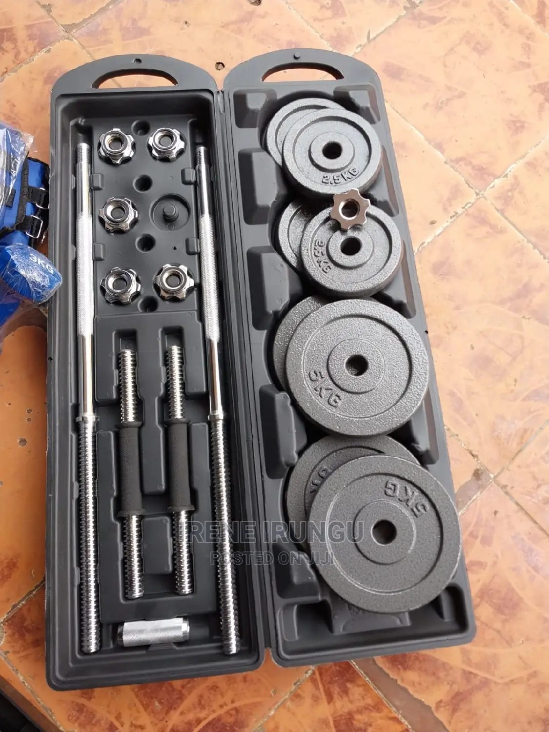 50kg Dumbell Set, Carrier Dumbell