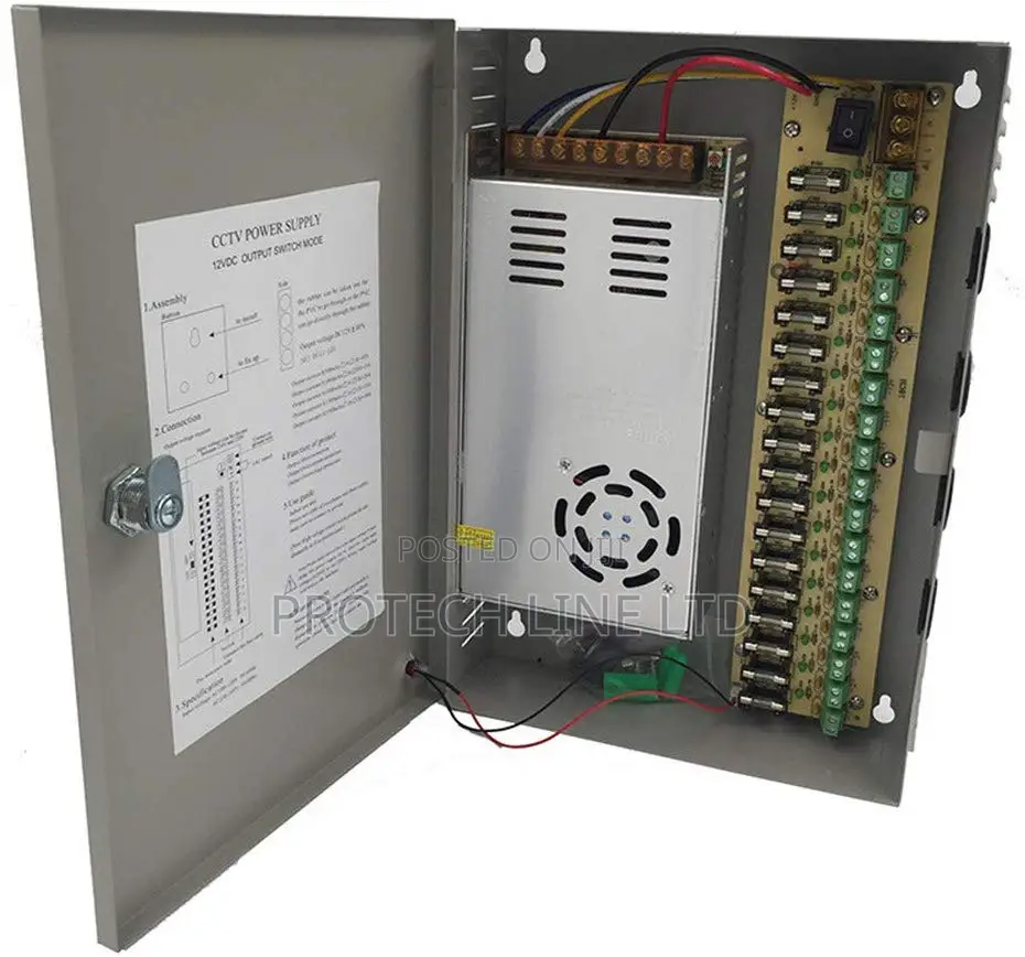 CCTV Power Supply 20amps 18ch Fused