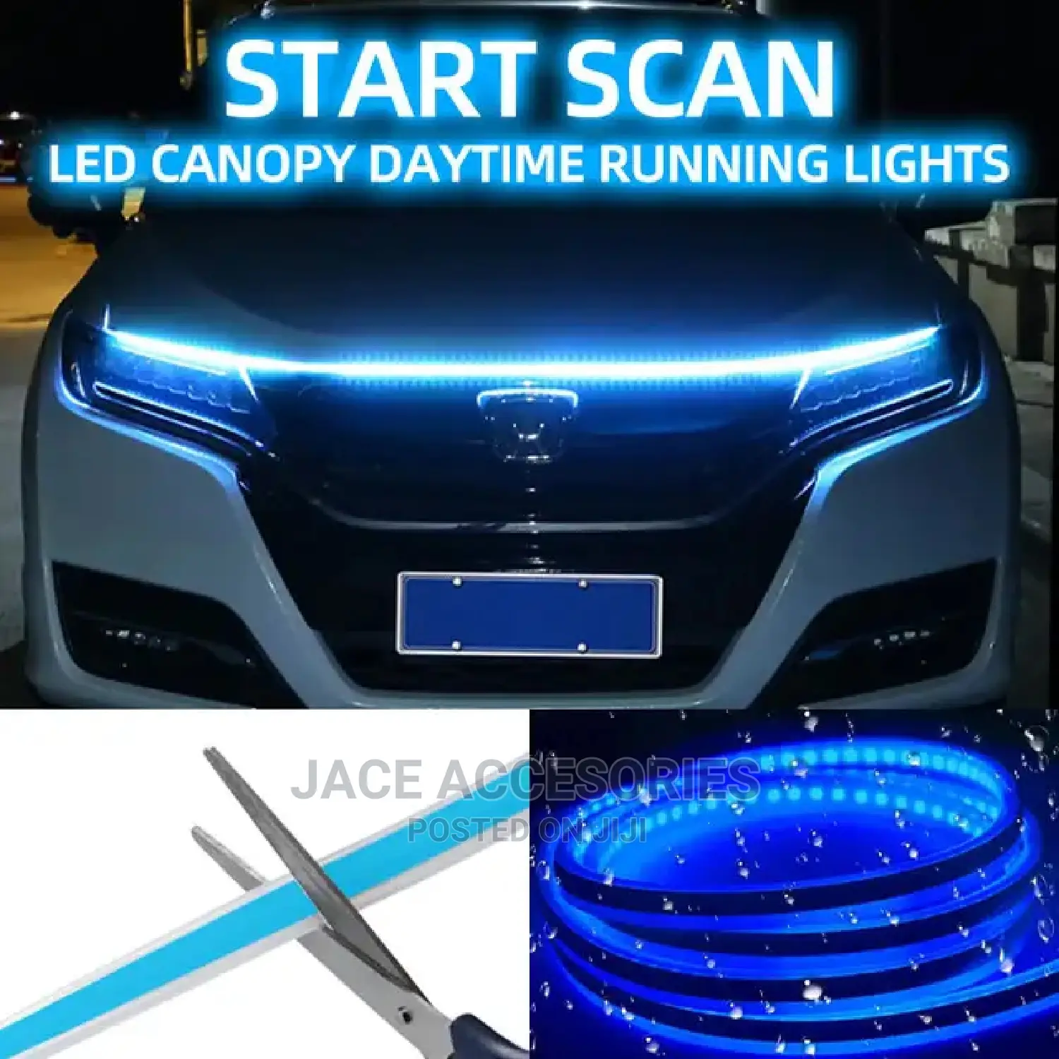 Car Hood Lights With Scan Effect