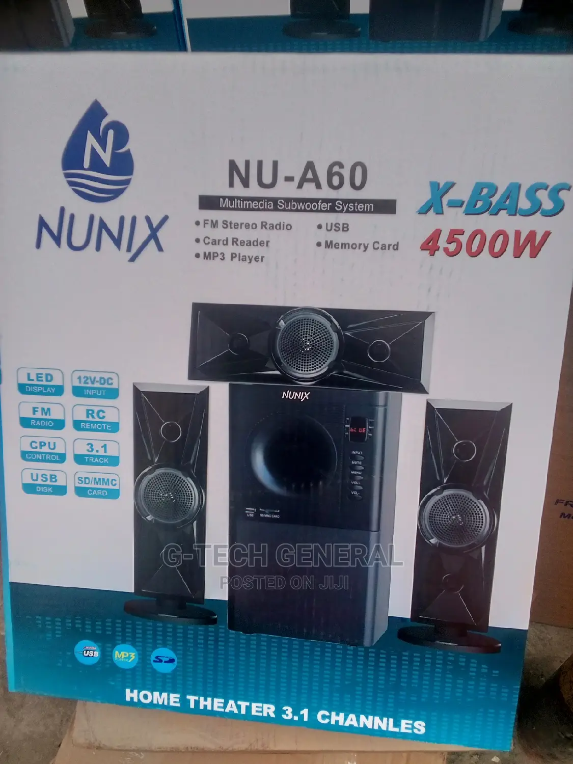 Nunix 3.1 Channel Multimedia Speaker System -4500w