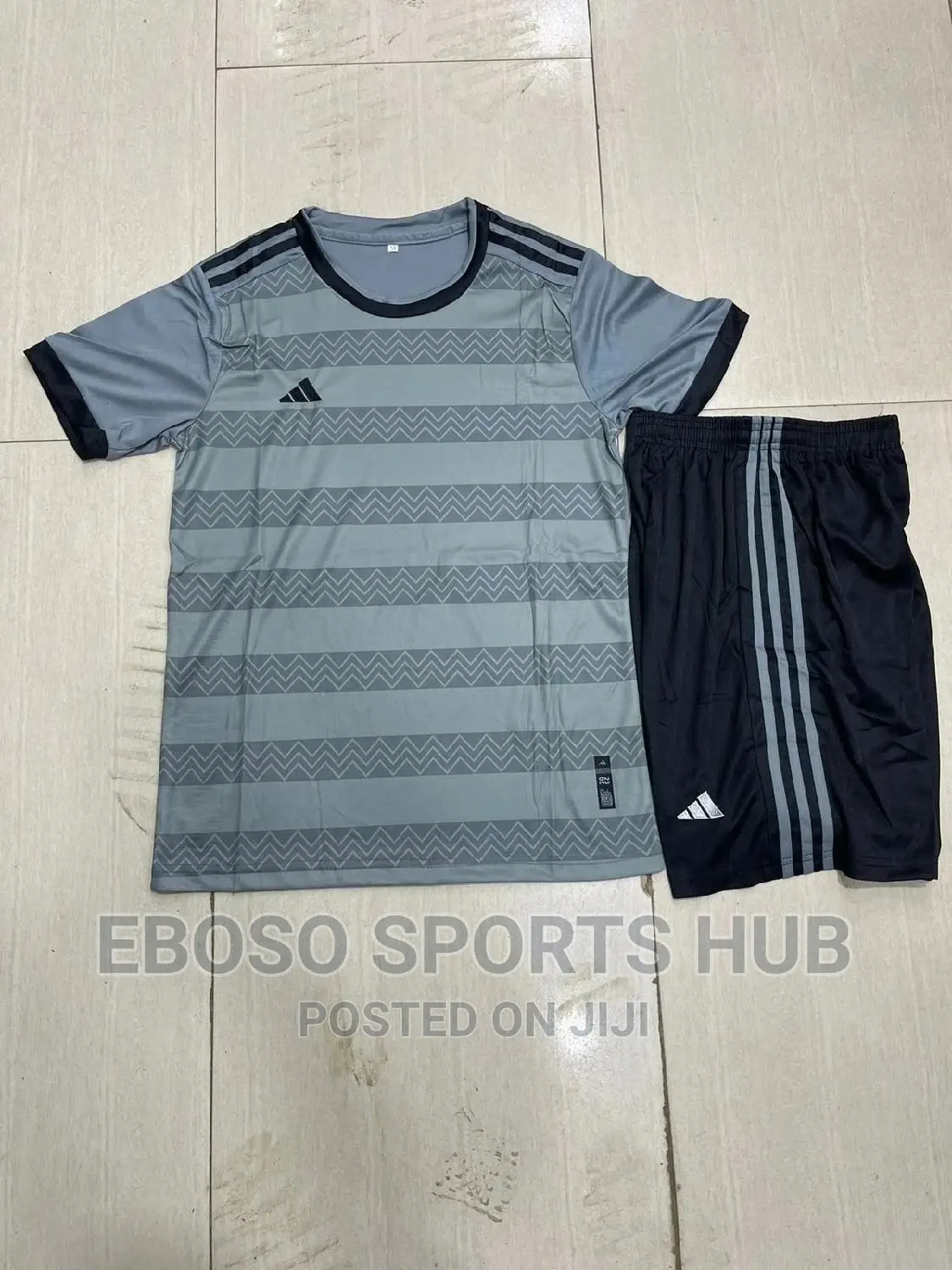White Blue Adidas Football Uniform