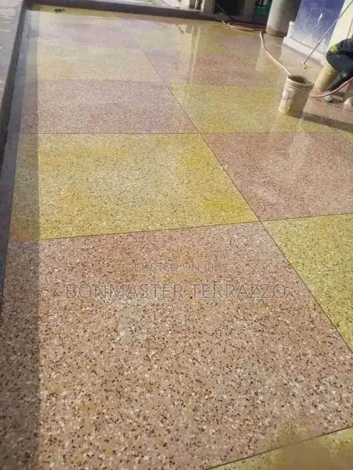 Yellow Red Box Divided Terrazzo Expert