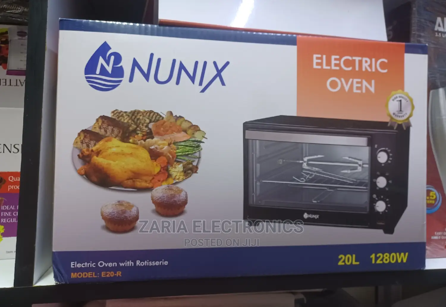 Nunix Electric Oven 20l With Rotisserie E20-R